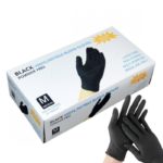 100 Gants Nitrile / Vinyle Noirs
