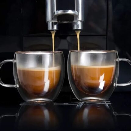 Lot de 4 Tasses a Café Double Paroi - 150mL