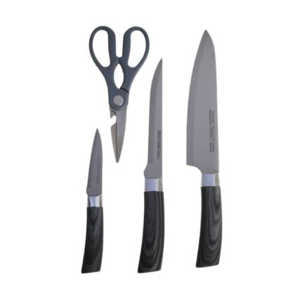 Série 3 Couteaux et Ciseaux 4pcs - Acier Inoydable