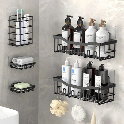 Ensemble Etagères de Rangement pour Salle de Bain 5pcs - V2