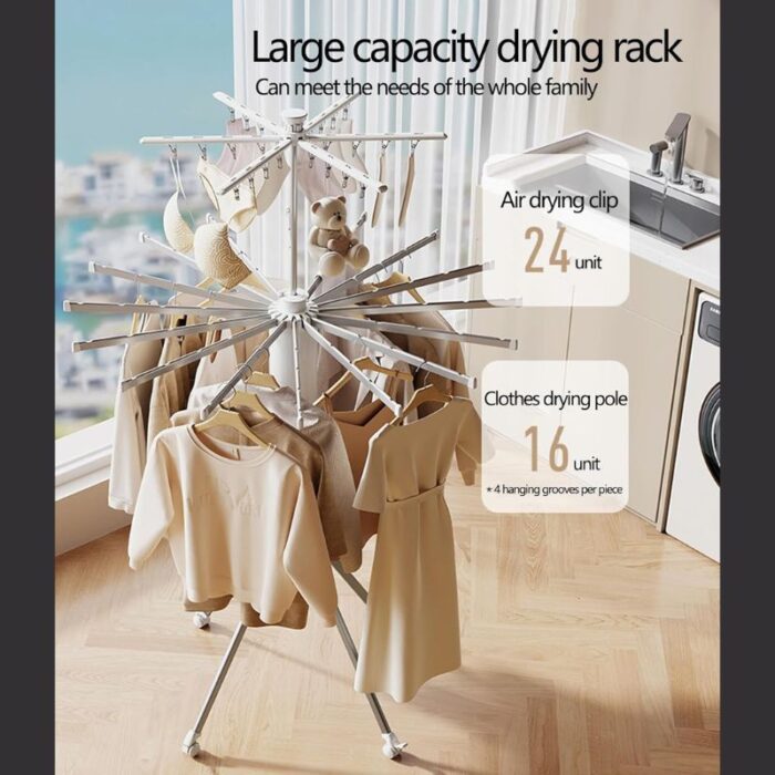 Etendoir à Linge Pliable à Trépied – Image 3