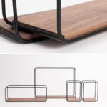 Étagères Murales 4pcs en Métal et Placage de Bois – Image 4