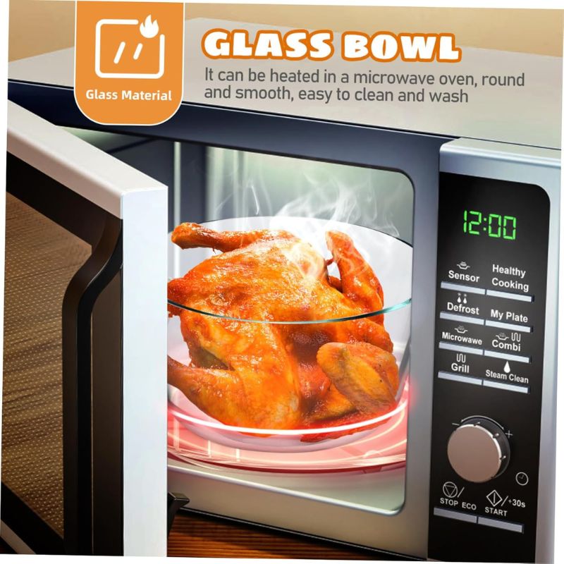 Copie de Copie de Copie de Copie de Copie de Sans titre (11) Saladier en Verre avec Support en Bois – Image 4