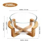 Saladier en Verre avec Support en Bois – Image 5