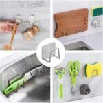 Lot de 5 Porte-Eponges Adhésifs Inox