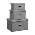 Bac de Rangement Pliable en Coton et Lin - Avec Couvercle – Image 6