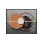 Tableau Cache Compteur Electrique 50x40cm - Abstrait Orange