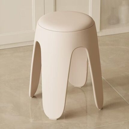 Tabouret Robuste Style Nordique - Empilable - Beige