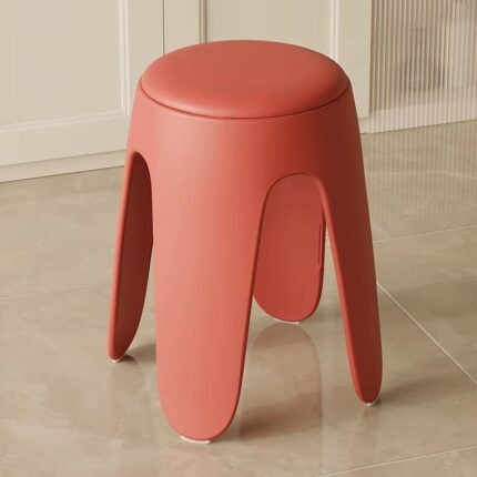 Tabouret Robuste Style Nordique - Empilable - Terracotta