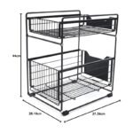 Etagere de Cuisine Robuste à 2 Tiroirs – Image 2