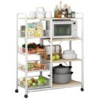 Etagere de Cuisine à 5 Niveaux avec Roues - 130x90x30cm