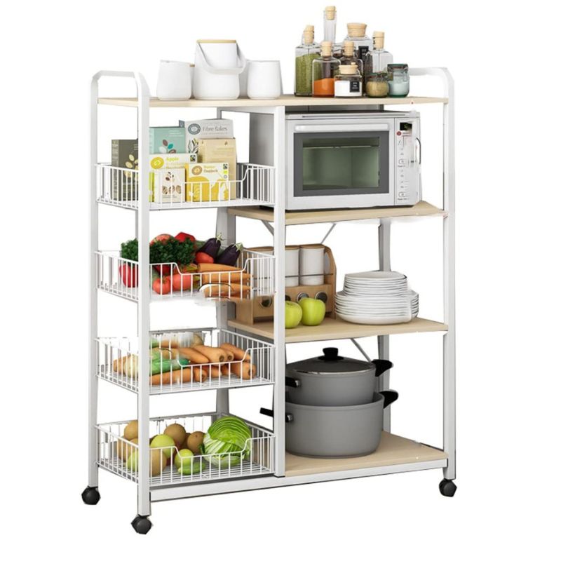 Copie de Copie de Copie de Copie de Copie de Sans titre (36) Etagere de Cuisine à 5 Niveaux avec Roues - 130x90x30cm – Image 1