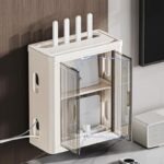 Etagère de Rangement de Modem et Télécommandes à 2 Niveaux – Image 3