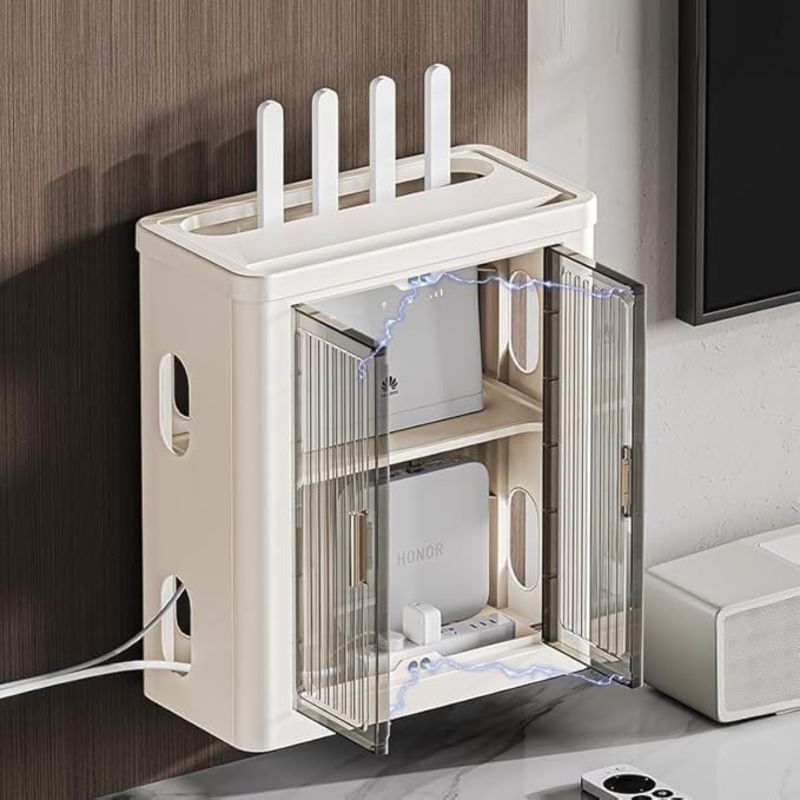 Copie de Copie de Sans titre - 2025-10-10T171655.670 Etagère de Rangement de Modem et Télécommandes à 2 Niveaux – Image 3
