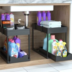 Rangement Coulissant Sous Evier – 2 Niveaux