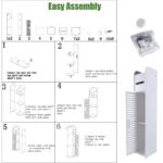 Petite Armoire de Salle de Bain Slim en PVC - 81cm – Image 5