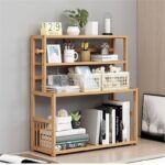 Etagere de Rangement de Bureau en Bambou - 66x60cm