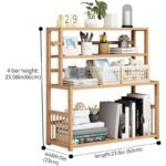 Etagere de Rangement de Bureau en Bambou - 66x60cm – Image 4