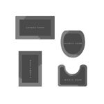 Ensemble Tapis de Bain 4pcs en Microfibre Absorbant Anti-Dérapant - Séchage Rapide – Image 3