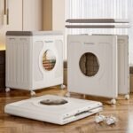 Grand Bac de Rangement Pliable avec Roues