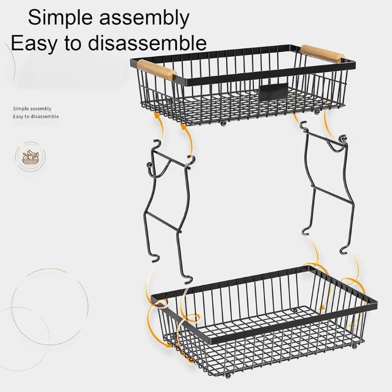 Copie de Copie de Sans titre - 2025-10-13T101541.723 Corbeille à 2 Niveaux avec Poignée en Bois – Image 3