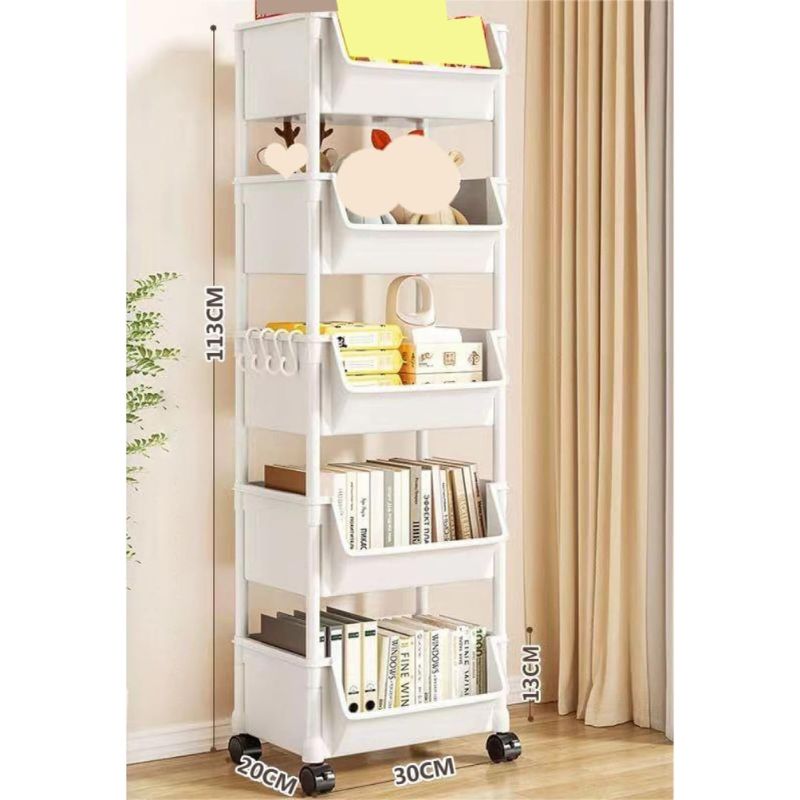 Copie de Copie de Sans titre Petit Chariot en Plastique à 5 Niveaux - 113x30x20cm – Image 2