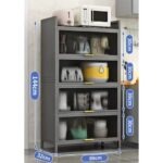 Armoire de Rangement de Cuisine à 4 Niveaux - 144x80cm – Image 2