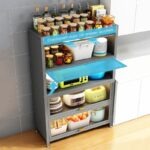 Armoire de Rangement de Cuisine à 4 Niveaux - 144x80cm – Image 3