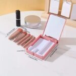 5 Mini-Pinceaux de Maquillage de Voyage avec Miroir et Etui – Image 3