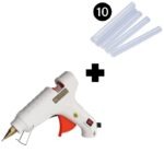 Pistolet à Colle Chaude 60W + 10 Bâtons de Colle Thermofusible