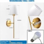 Duo Appliques Murales Rétro Rechargeable USB – Image 3