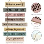 Panneau Mural en Bois avec Citations Inspirantes - 45x29cm – Image 2