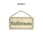 Plaque de Porte de Salle de Bain en Bois - 20x10cm – Image 4