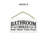 Plaque de Porte de Salle de Bain en Bois - 20x10cm – Image 3