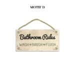 Plaque de Porte de Salle de Bain en Bois - 20x10cm – Image 5