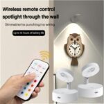 2 Projecteurs LED Rechargeable USB avec Télécommande pour Tableaux ou Placard – Image 2