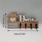 Porte-Clés Mural en Bois - 24 x 11cm – Image 2