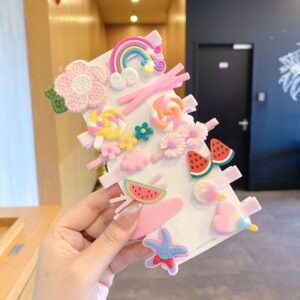 Lot de 14 Barrettes / Pinces à Cheveux pour Enfant