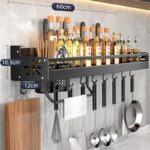 Étagère à Epices Murale et Organisateur Ustensiles - 60cm – Image 2