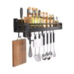 Étagère à Epices Murale et Organisateur Ustensiles - 60cm