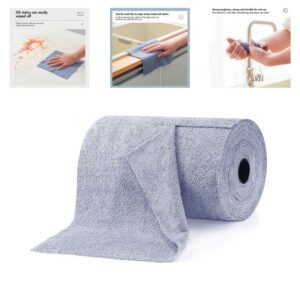 Rouleau de Chiffons de Nettoyage en Microfibre – 50 feuilles par Rouleau