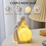 Lampe de Chevet Couple en Céramique - Rechargeable