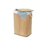 Panier à linge en Bambou Pliable - 60x40x30cm