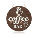 Plaque en Bois - Bar à Café - 30cm