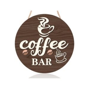 Plaque en Bois – Bar à Café – 30cm