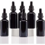 Lot de 6 Flacons Compte-Goutte Noirs - 50mL