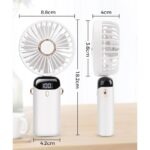 Ventilateur Portable Pliable Rechargeable – 5 Vitesses – Image 3