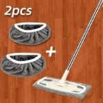 Balai Serpillère Plat 142 cm avec 2 Rechanges Réutilisables en Microfibre
