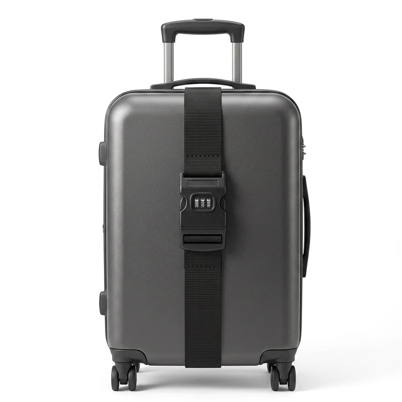 sangle_valise Sangle pour Valise avec Code - Noir – Image 1