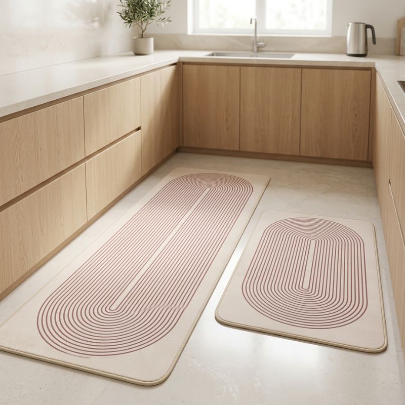 Copie de Copie de Sans titre (65) Set de 2 Tapis - 40x120 + 40x60cm - Beige – Image 1